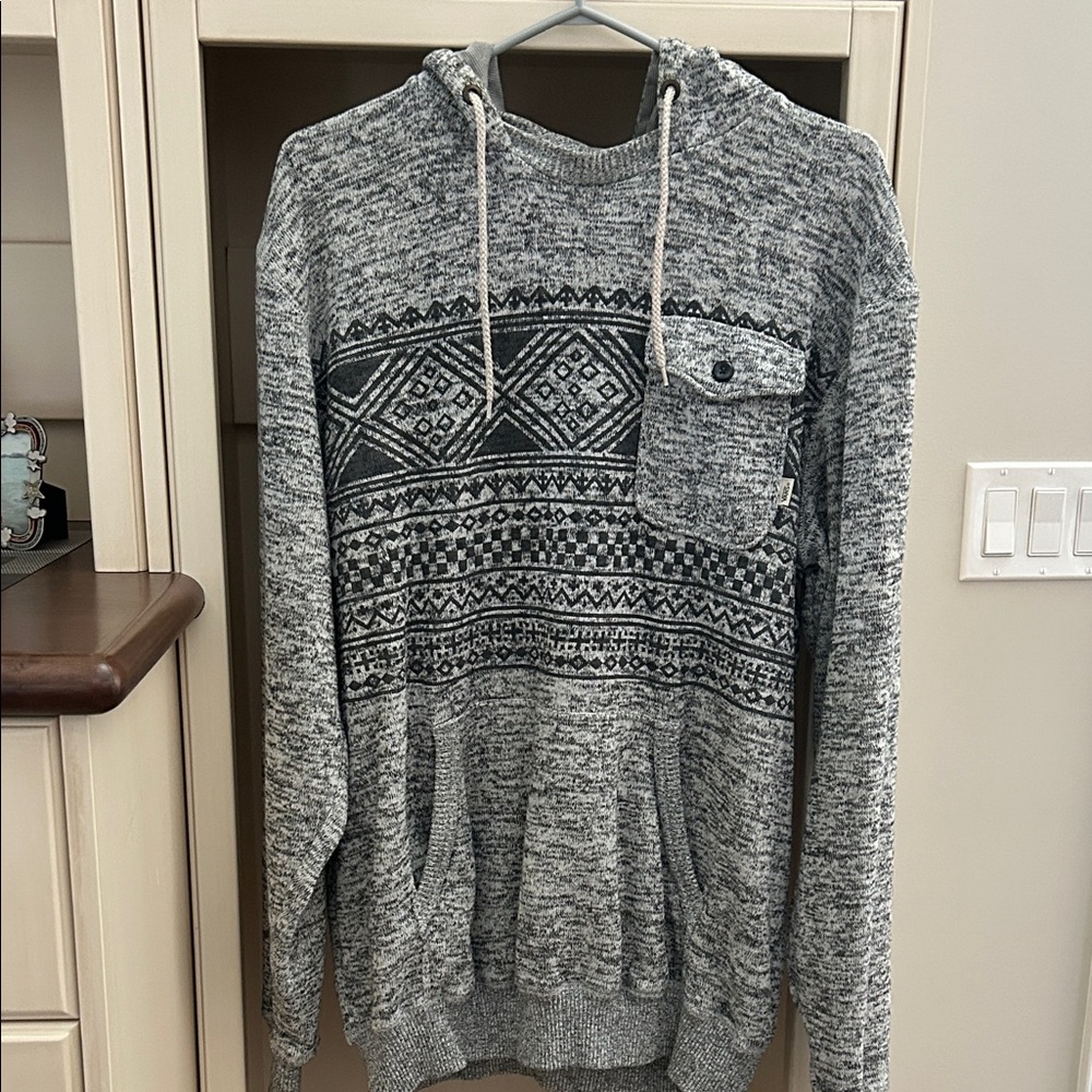 Vans Black and Gray Knit Sweater